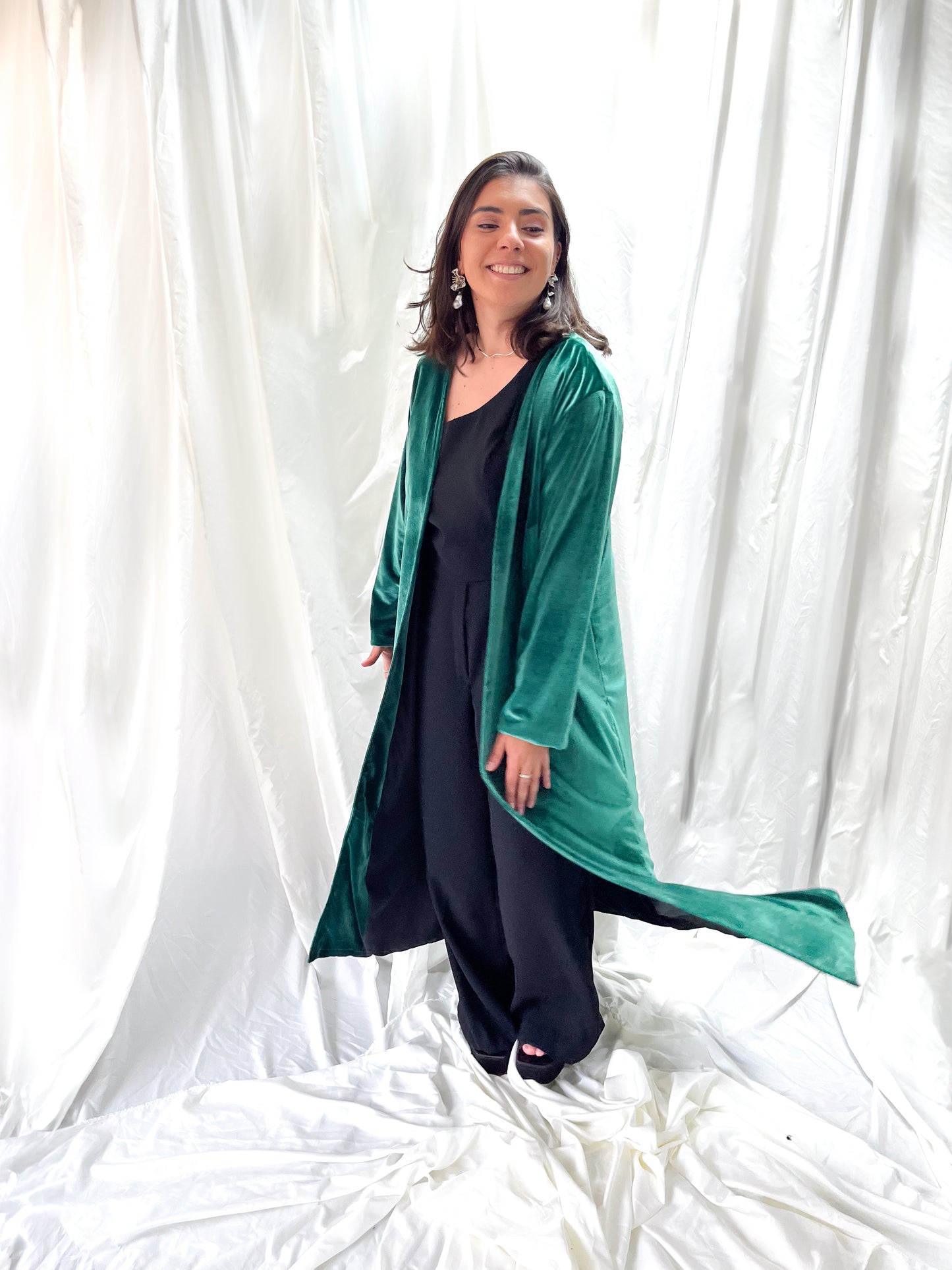 Kimono Terciopelo Verde