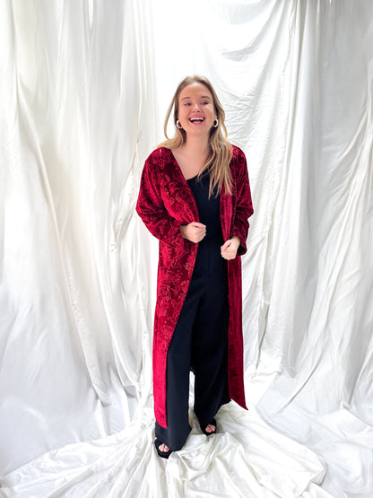 Kimono Terciopelo Rojo Diseño